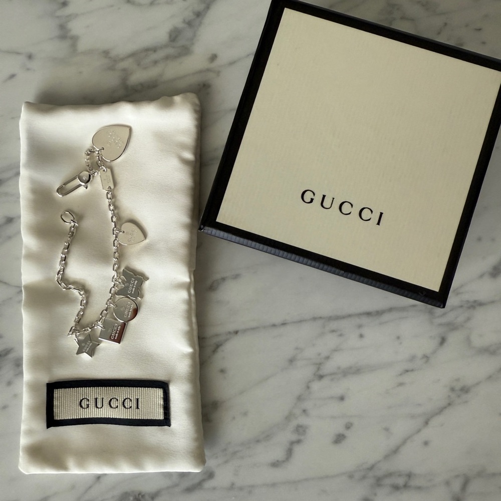 Gucci Silver Charm Bracelet